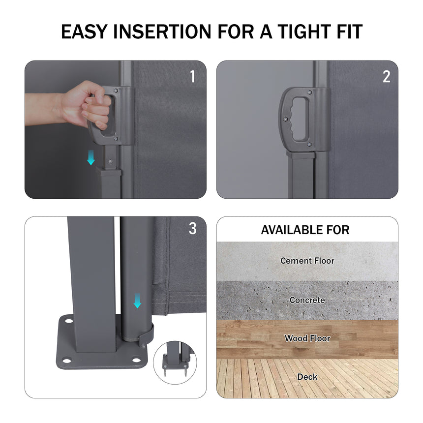 118" x 63" Retractable Side Screen Awning