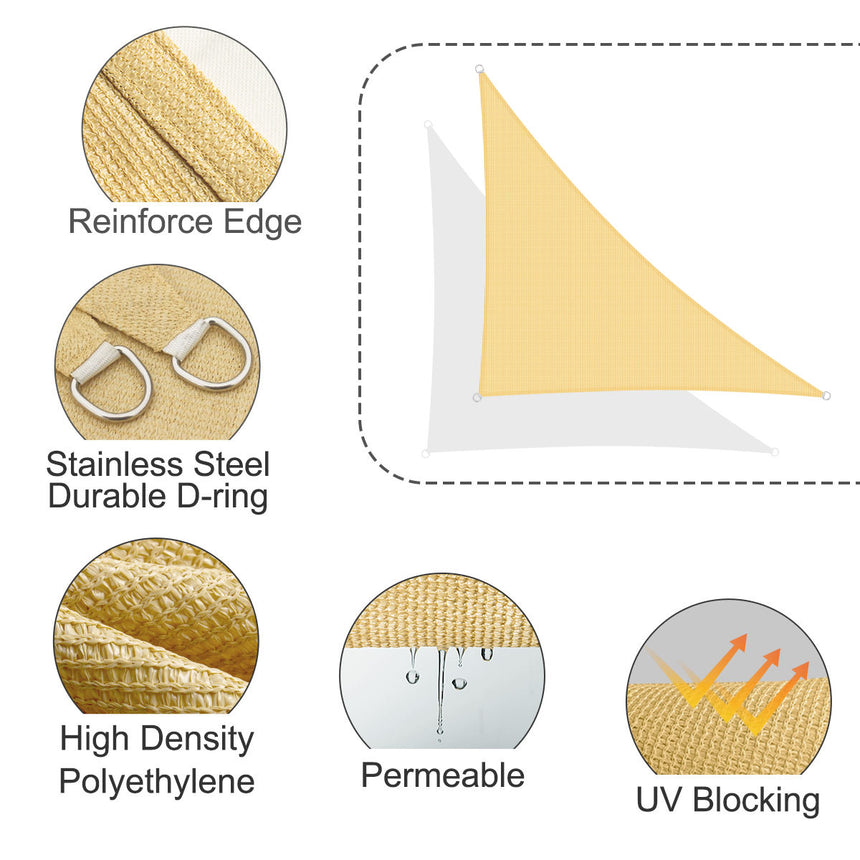Permeable Right Triangle Sun Shade Sail