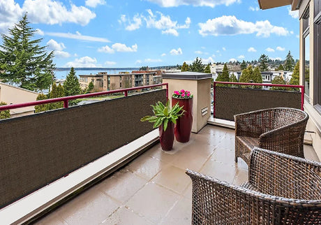 Elegant balcony privacy screen ensuring privacy while enhancing outdoor decor.