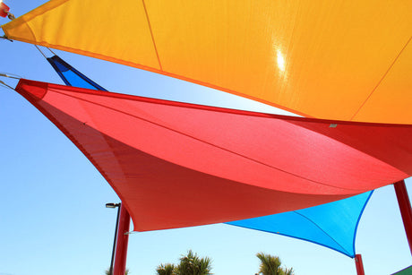 sun shade sail in patio