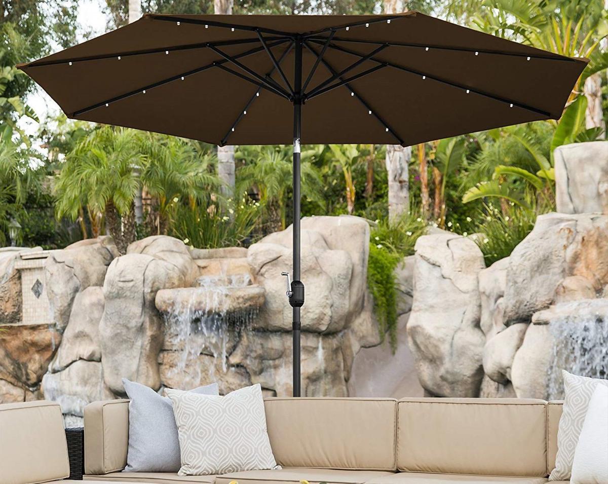 leave patio umbrella open PURPLE LEAF 10' x 10' Wind Resistant Heavy Duty Frame Grey Smart Ways to Keep Your