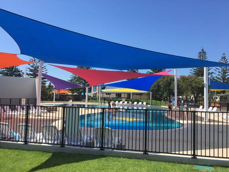 colorful shade sails
