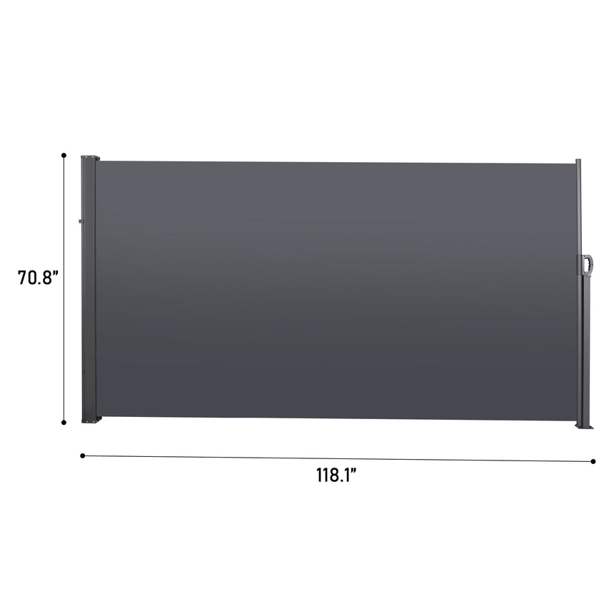 118" x 71" Retractable Side Screen Awning