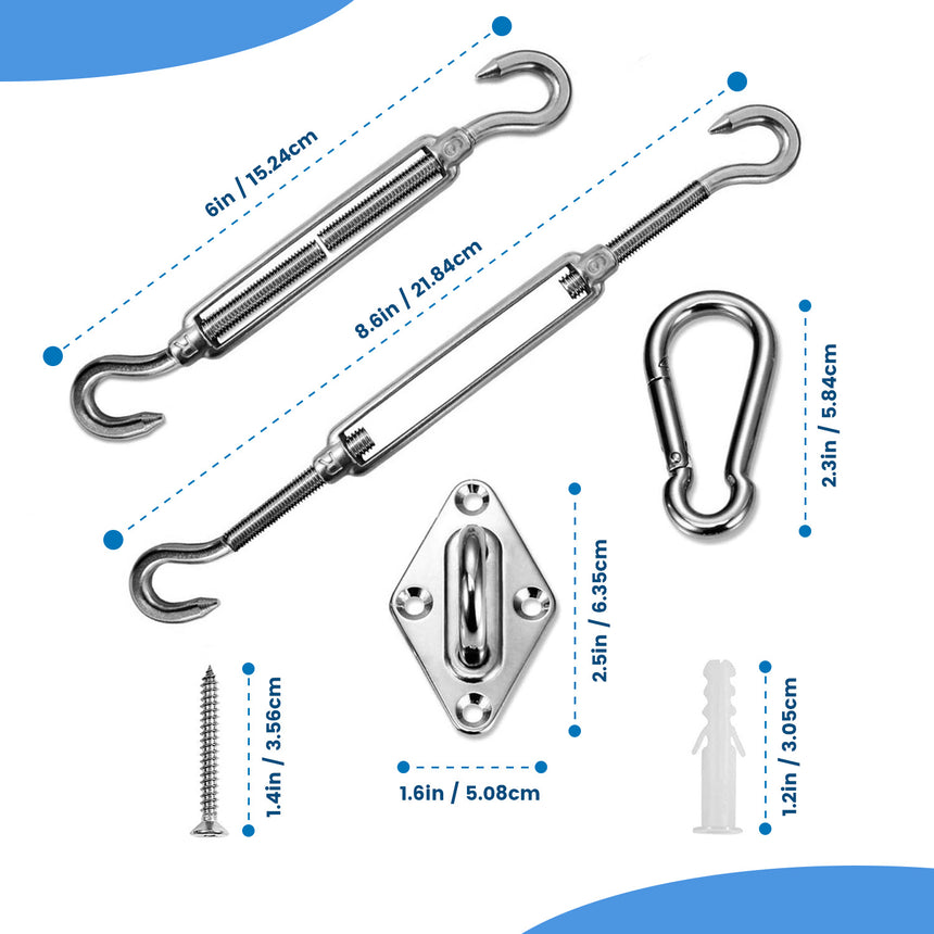 Hardware Kit for Rectangle Shade Sail