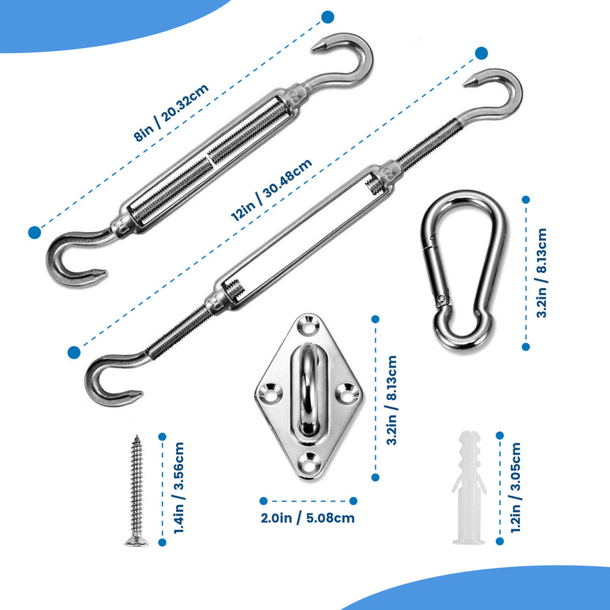 Hardware Kit for Rectangle Shade Sail