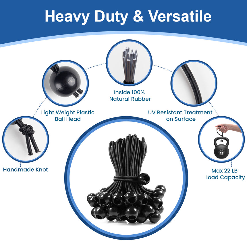 30PCS Heavy Duty Bungee Cord Balls