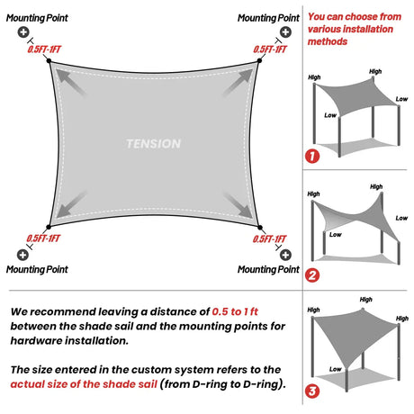 Custom-Made Shade Sail-Rectangle