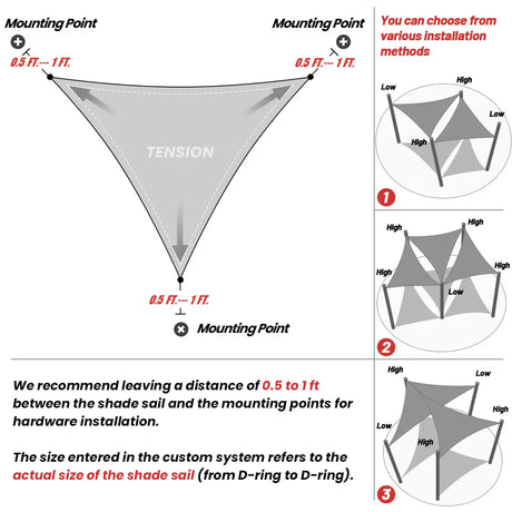 Custom-Made Shade sail-Triangle