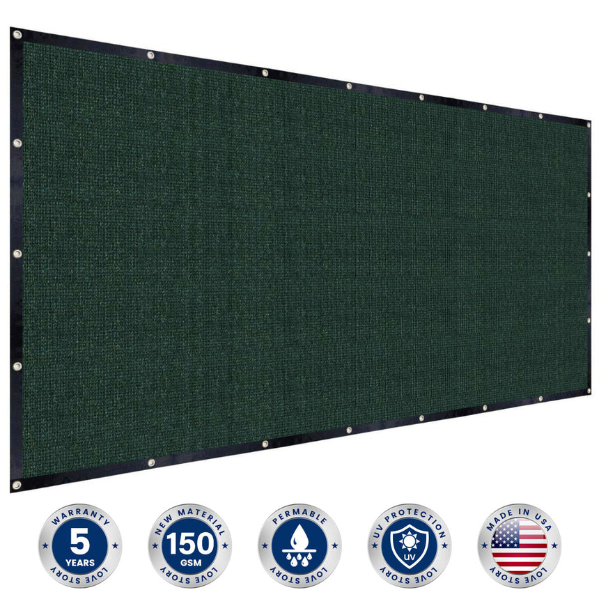 150GSM Charcoal Privacy Fence Screen