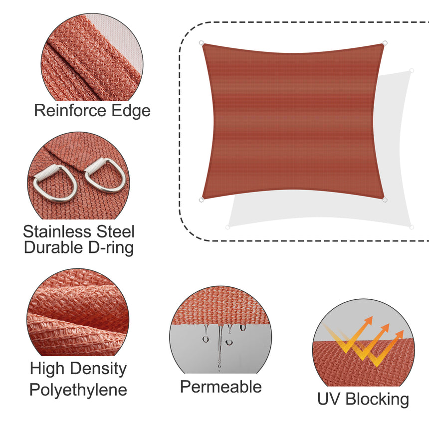 Permeable Rectangle Sun Shade Sail