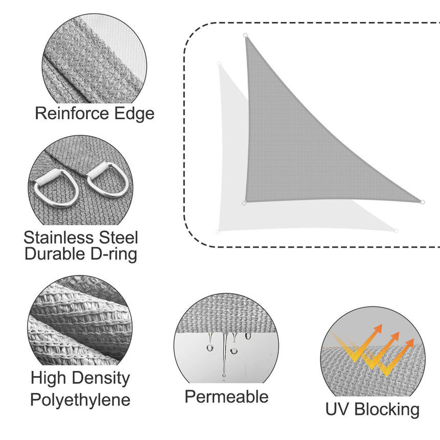 Permeable Right Triangle Sun Shade Sail