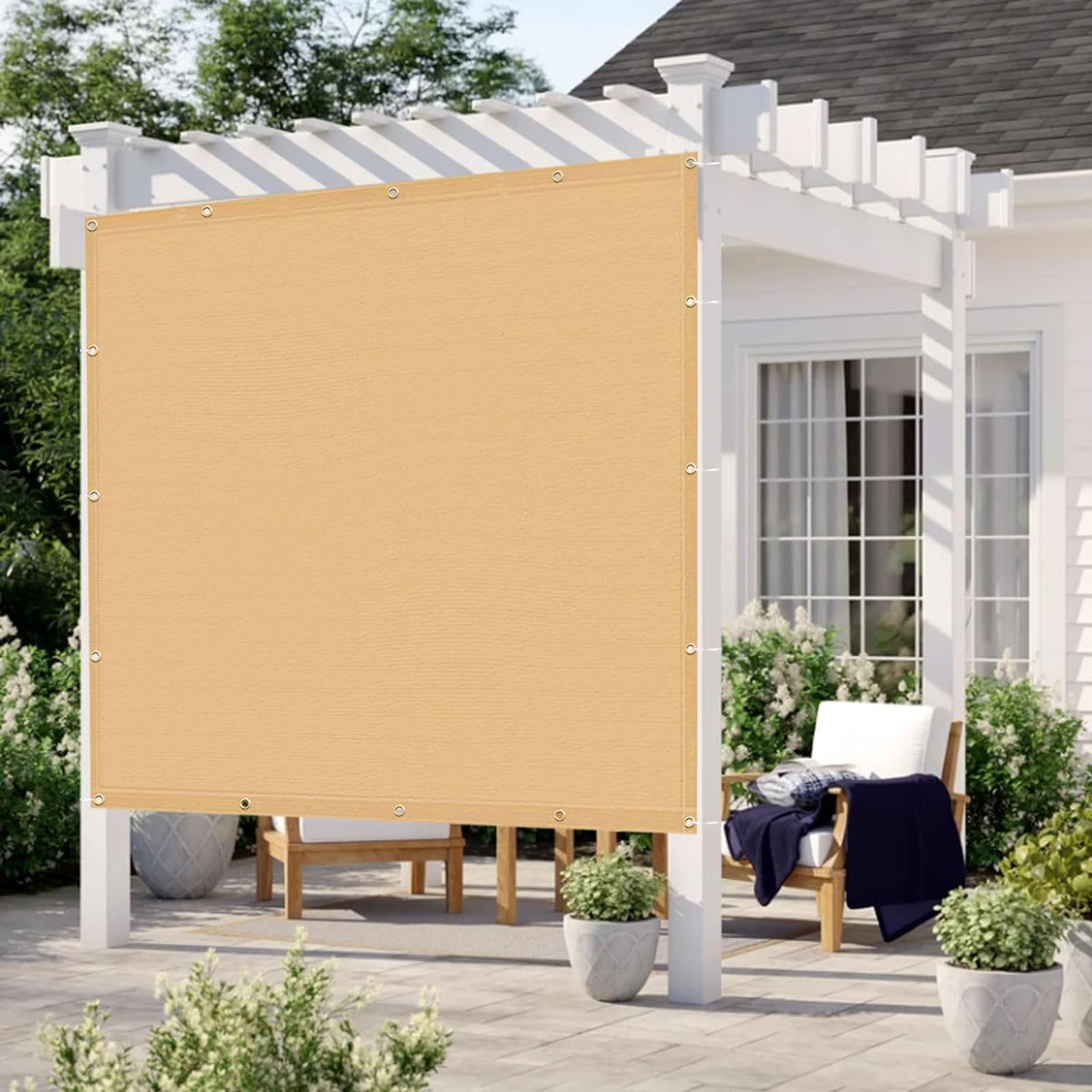 Out Door Shade Rvt LOVE STORY 95% Shade Fabric Outdoor Sun Shade Cloth with Grommets