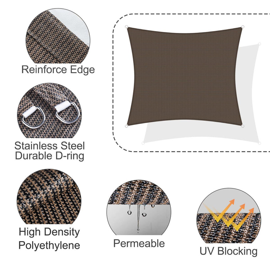 Permeable Square Sun Shade Sail