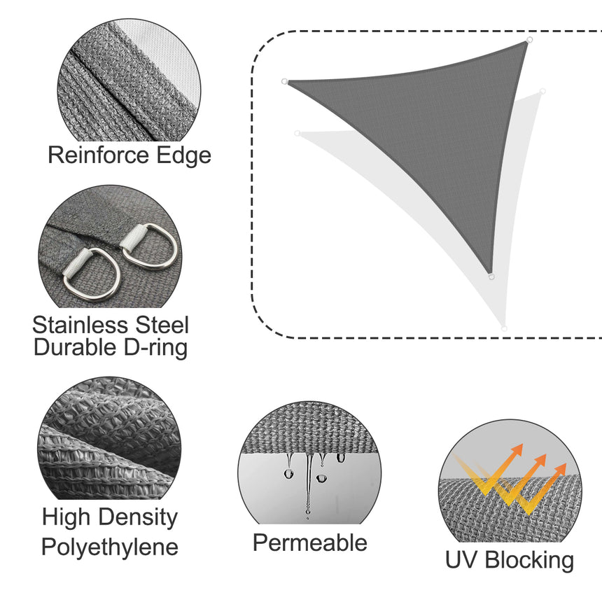 Permeable Triangle Sun Shade Sail