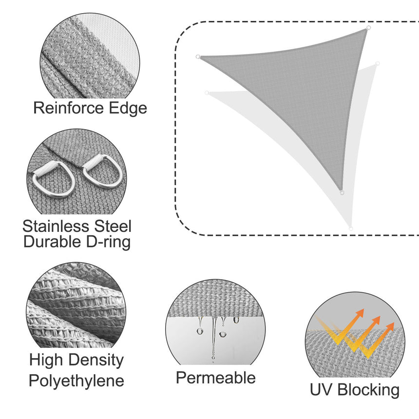 Permeable Triangle Sun Shade Sail