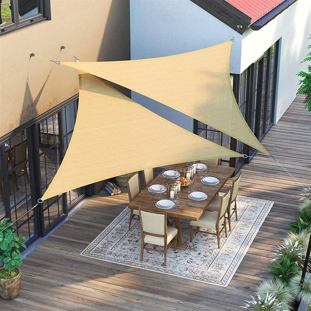 sun tarp Love Story 10'x10'x14' Right Triangle Sand Sun Shade Sail Canopy Uv Block Cover For Outdoor Patio Garden Backyard